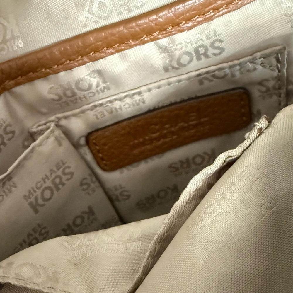 Michael Kors Brown Monogram Backpack with Gold Hardware - Picture 8 of 10
